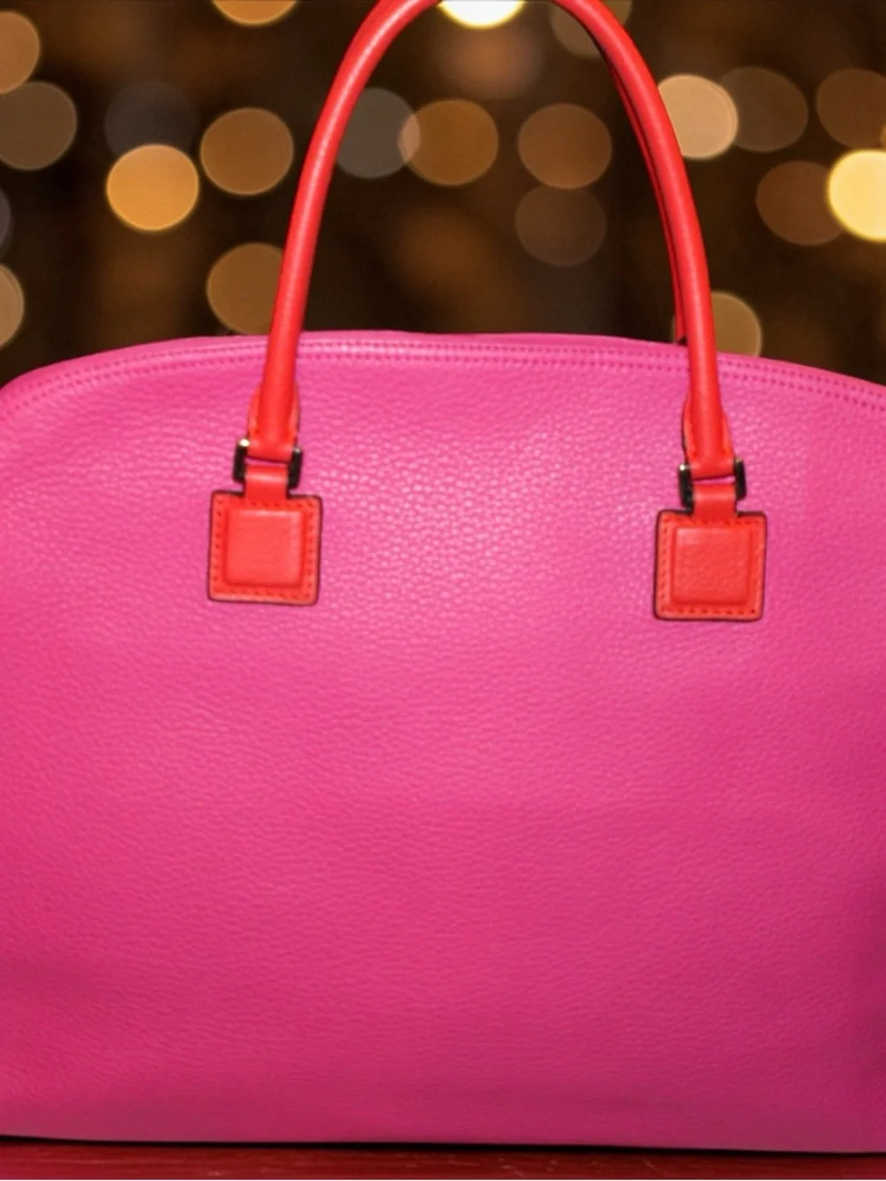 Loewe Anagram Handbag in Hot Pink and Orange Leather - Authentic - Picture 4 of 11